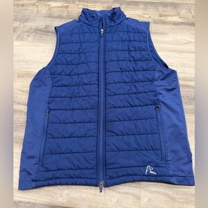 Rhoback Fulton Performance Vest Blue Quilted Stretch Golf Active Vest Size L